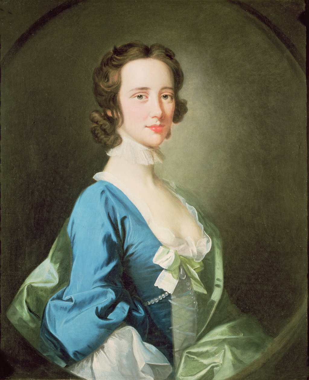 Portret van een vrouw door English School