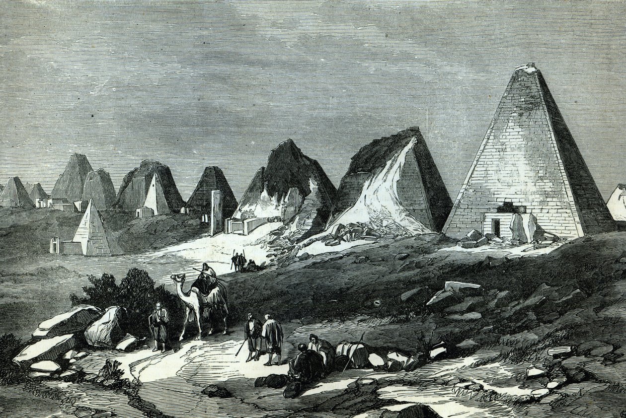 Piramides van Meroe, aan de Nijl (route van Generaal Gordon), uit 