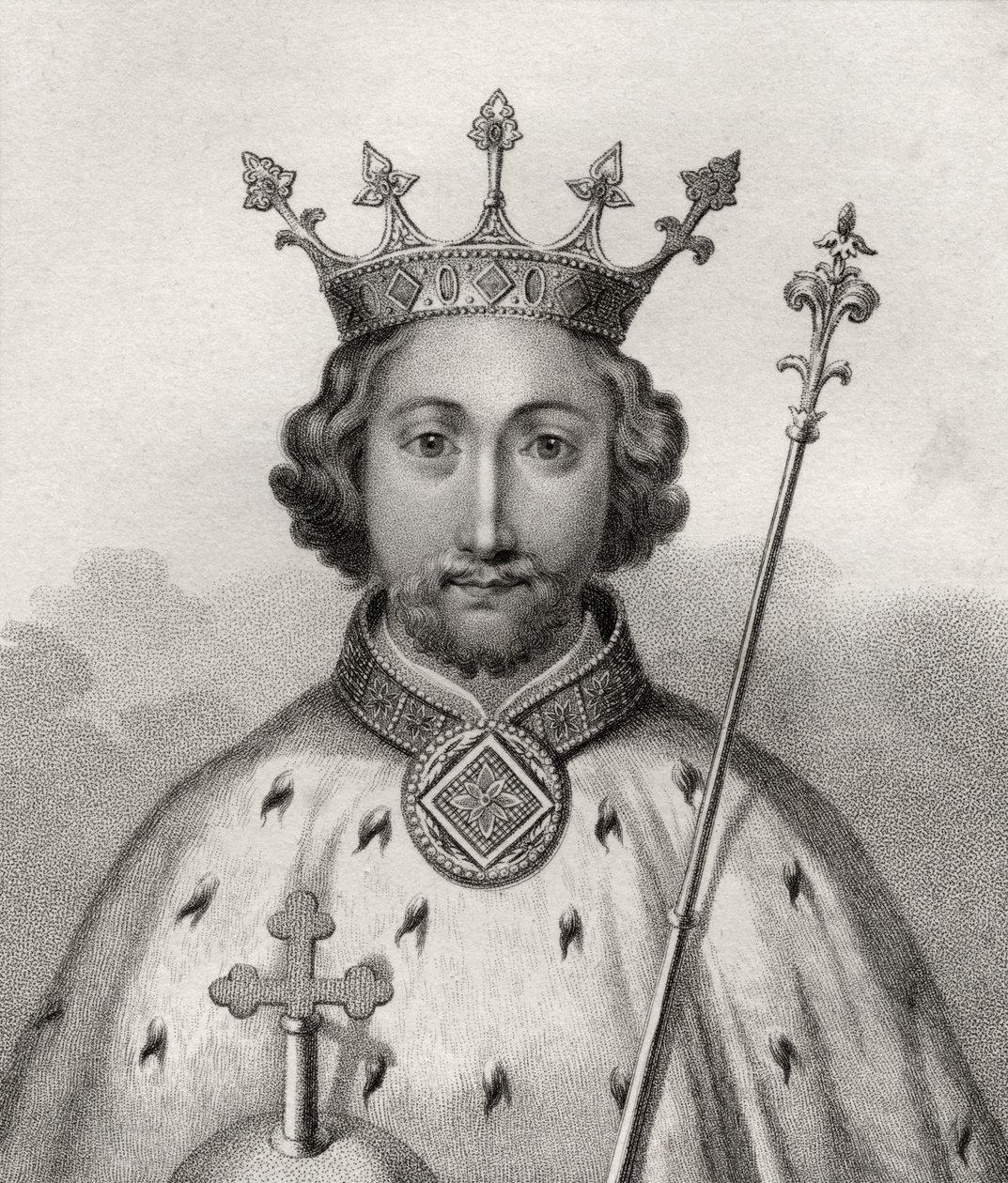 Richard II, gegraveerd door Bocquet, uit 