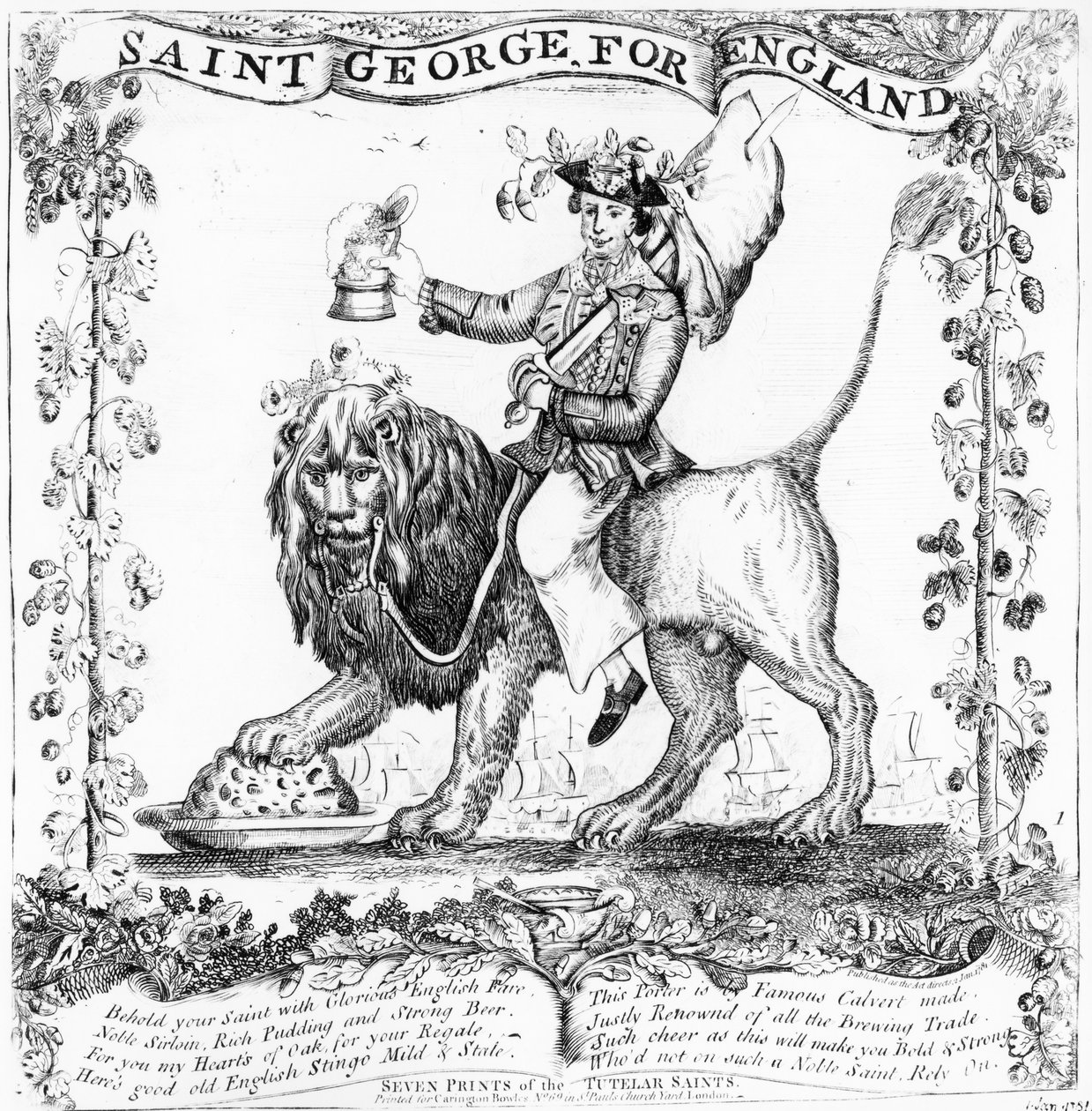 Sint Joris voor Engeland, 1781 door English School