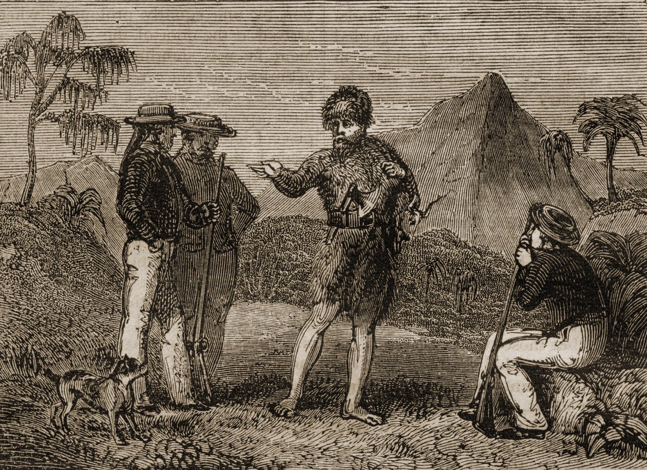 Selkirk en de Britse Zeelieden, illustratie uit 