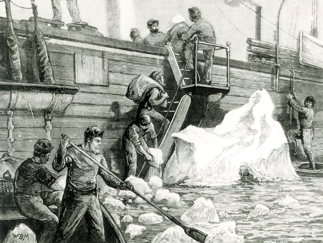 De Arctische expeditie die water haalt van een ijsberg, uit 