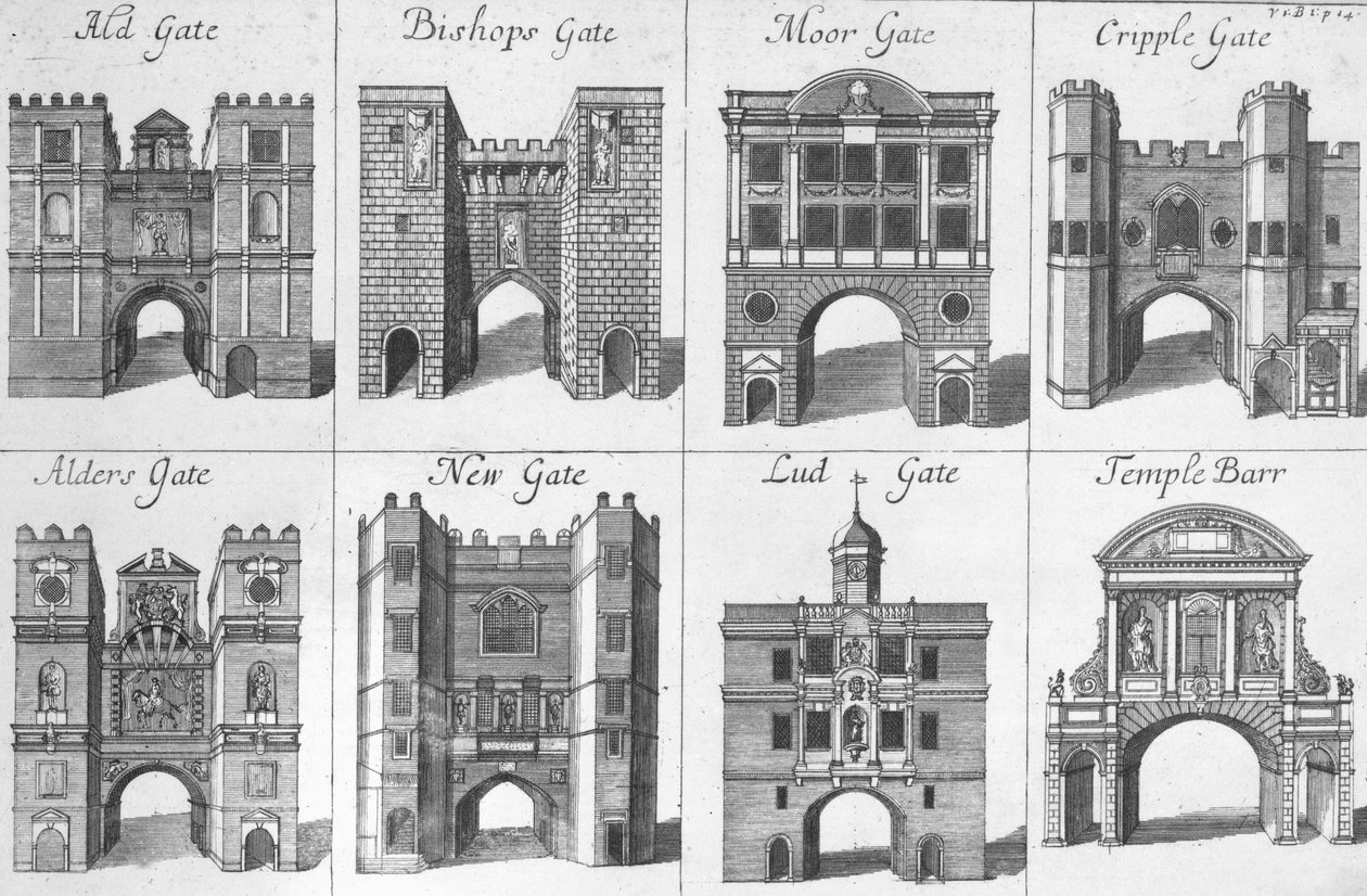 De Acht Poorten van de Stad Londen door English School
