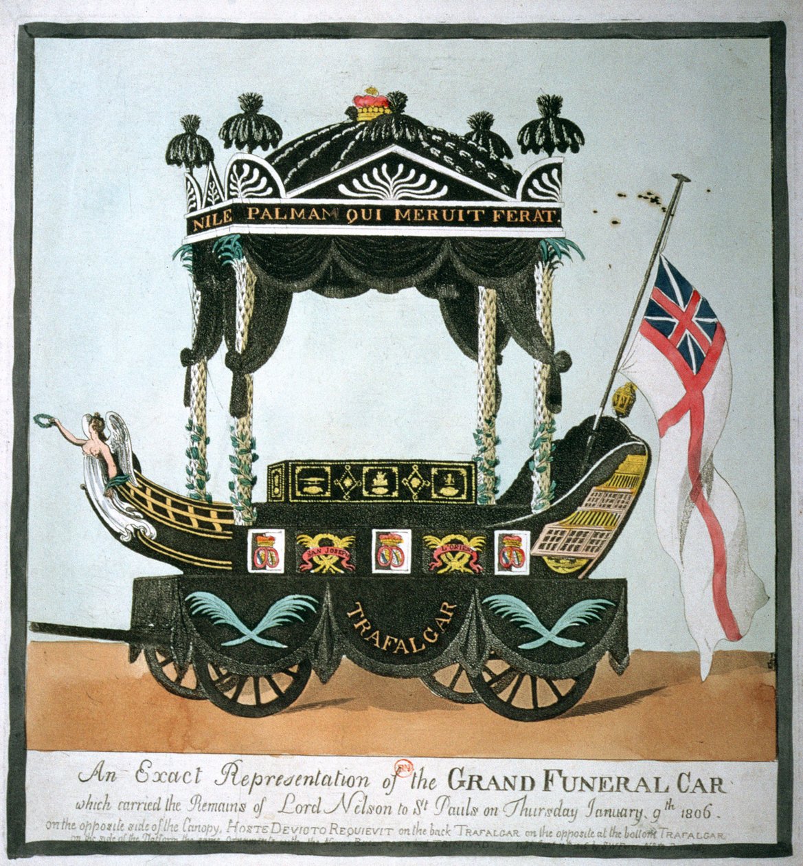 De Begrafenis van Lord Nelson (1758-1805) op 9 januari 1806 door English School