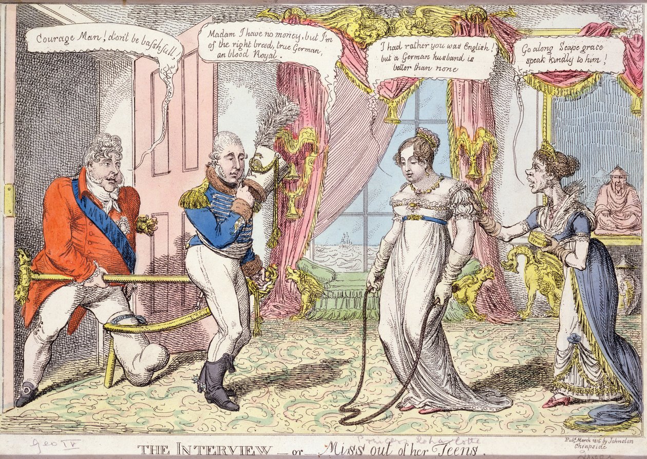 Het Interview of Miss uit haar Tienerjaren, 1816 door English School