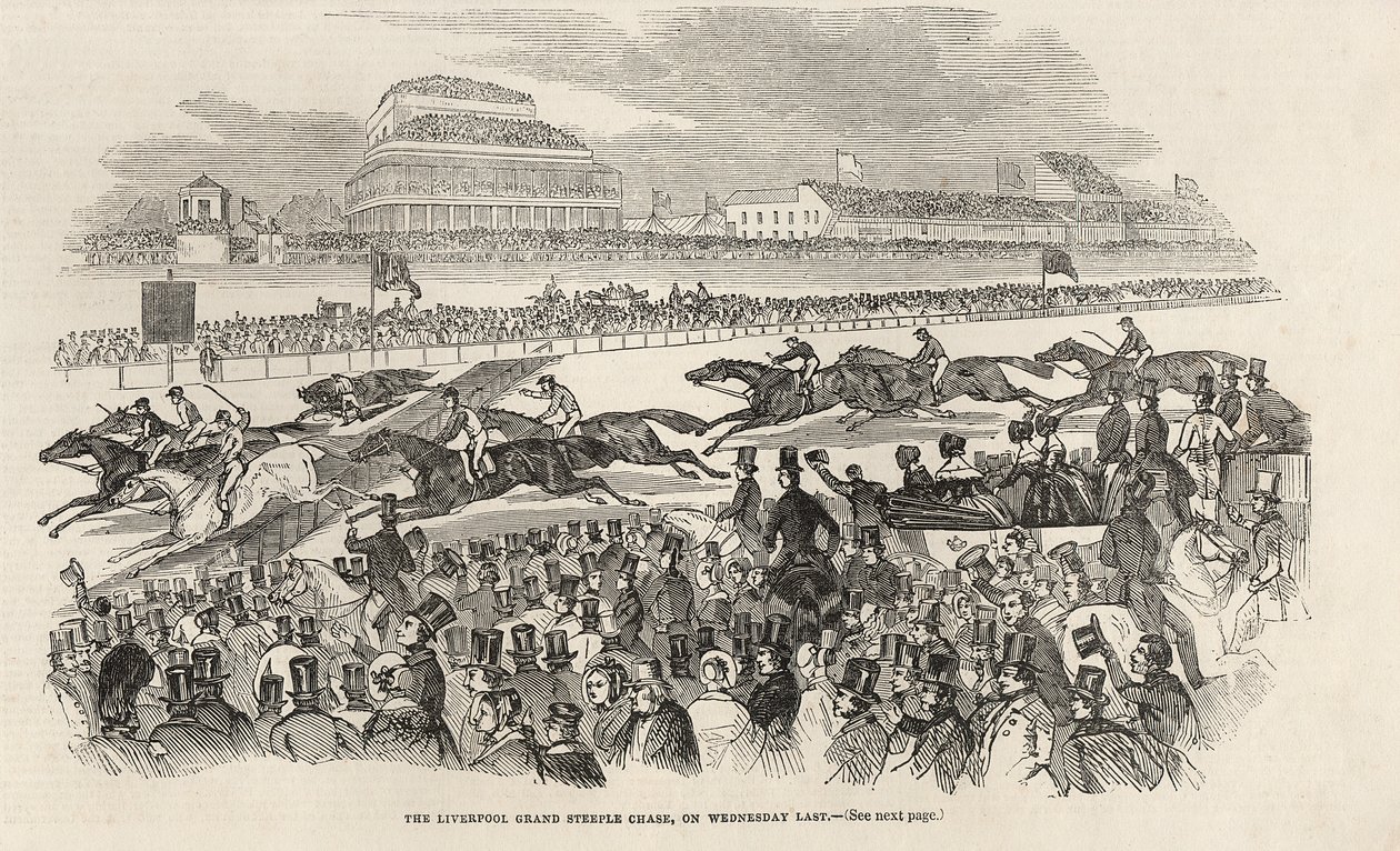 De Liverpool Grand Steeple Chase van afgelopen woensdag, uit 