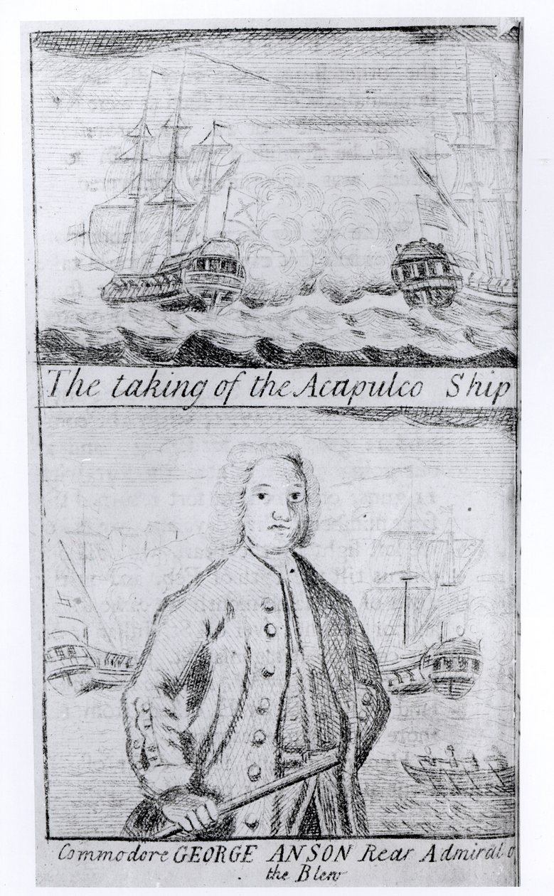 De verovering van het Acapulco-schip, 20 juni 1743 door English School