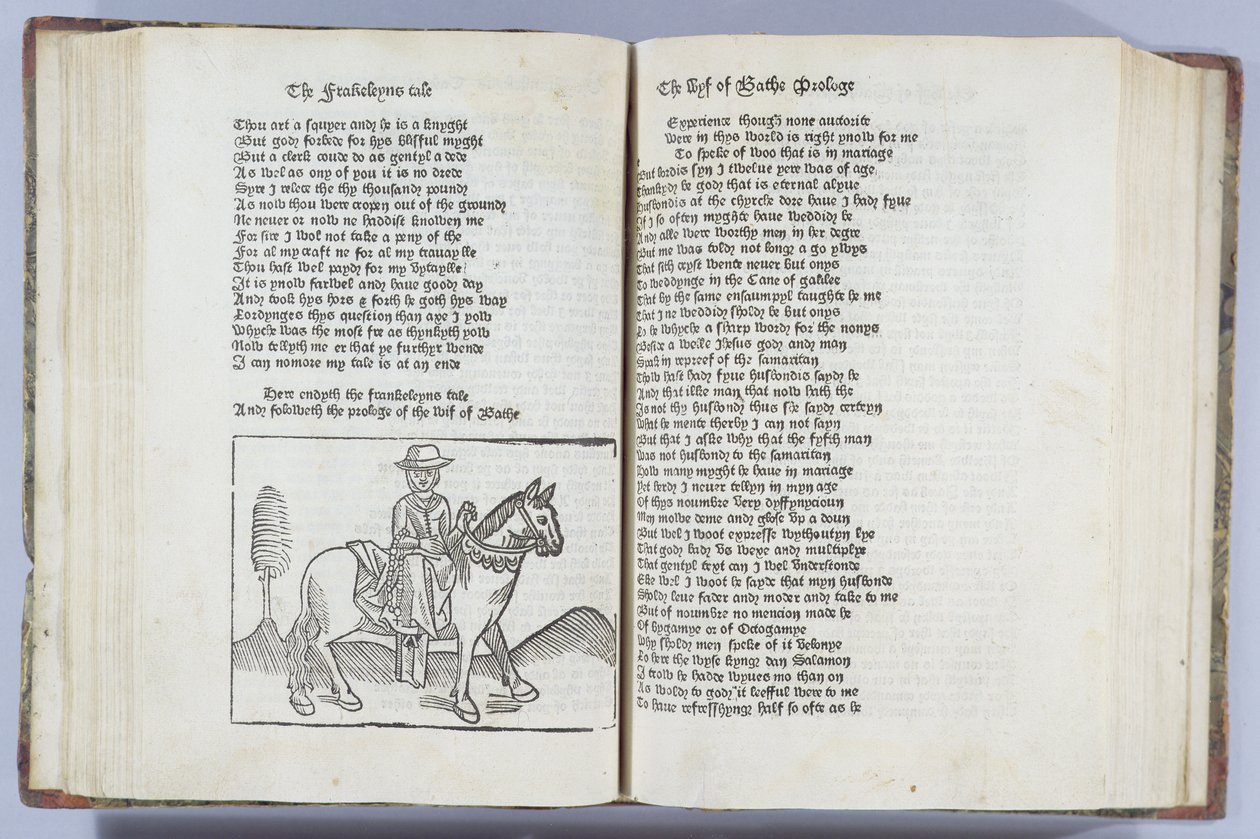 De vrouw van Bath, illustratie uit Geoffrey Chaucer