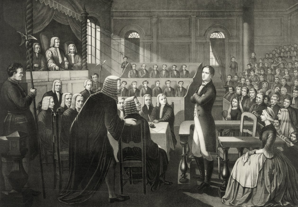Het proces van de Ierse nationalistische rebellenleider Roibeard Eimeid door English School