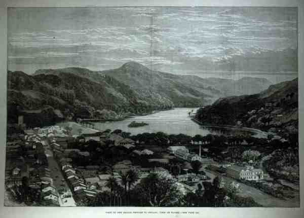 Bezoek van de zeemansprinsen aan Ceylon: Uitzicht op Kandy door English School