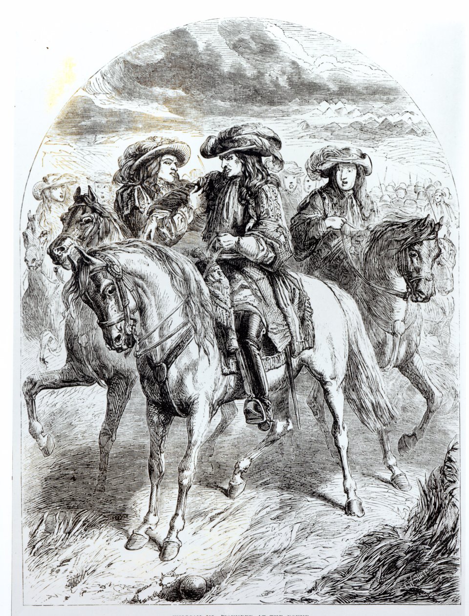 Willem III (1650-1702) Gewond in de Slag aan de Boyne, 1 juli 1690 door English School