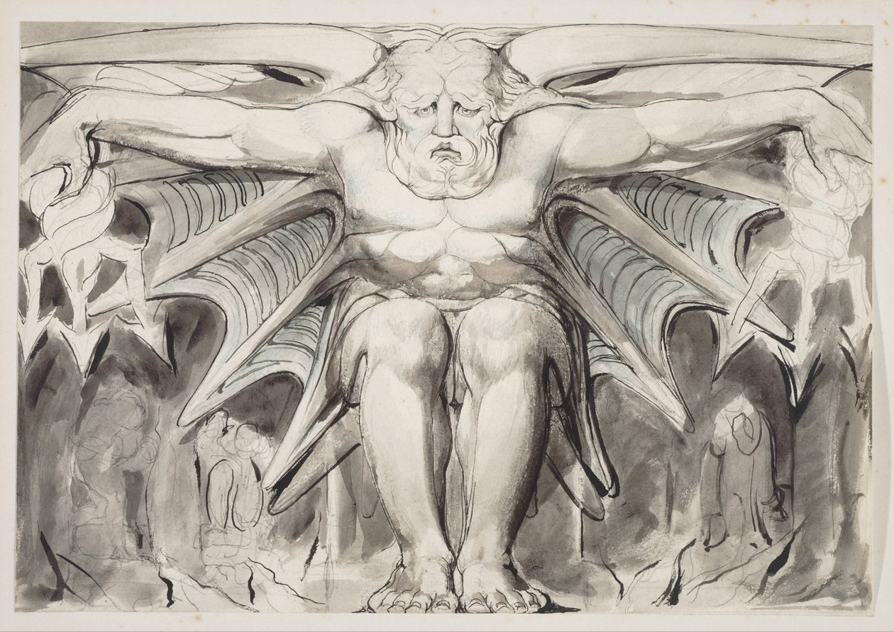Een Vernietigende Godheid door William Blake