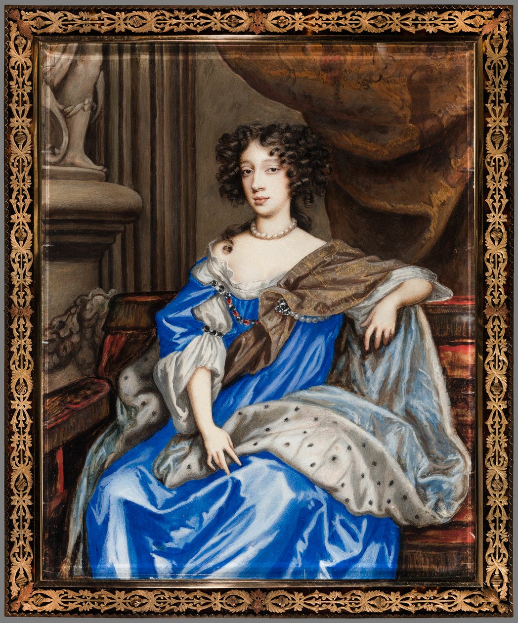 Portret van Maria van Modena door English Nicholas Dixon c. 1645¨after 1708.