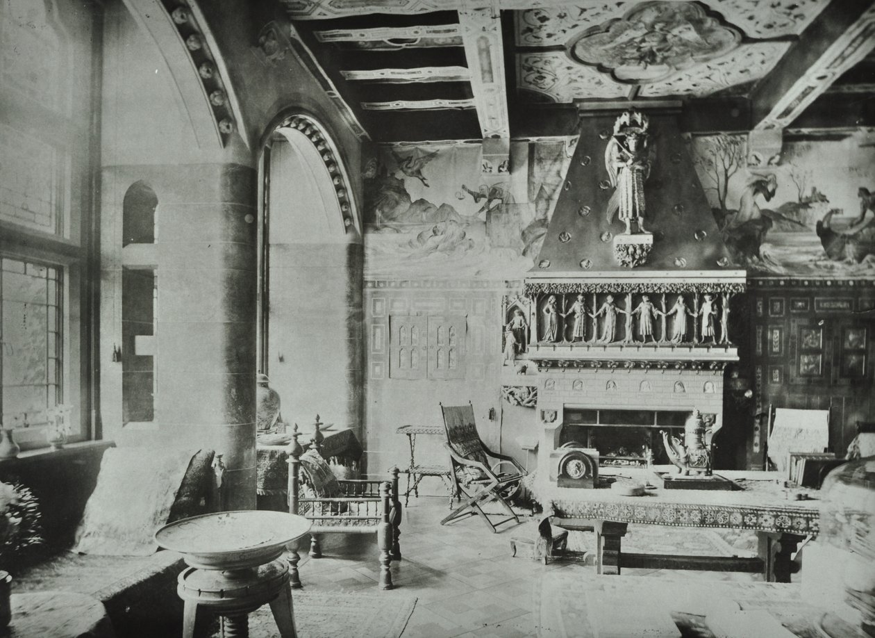 9 Melbury Road: salon, 1890 door English Photographer