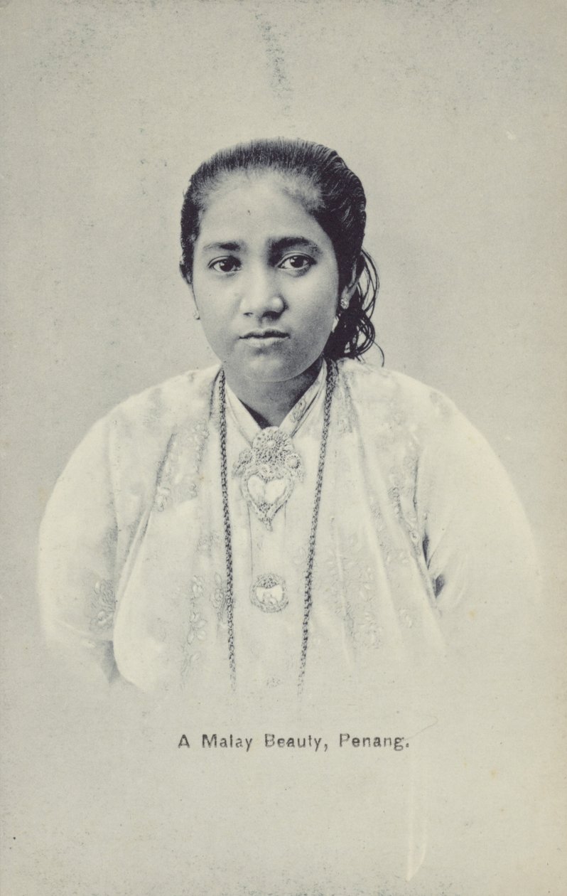 Een Maleisische schoonheid, Penang (zwart-wit foto) door English Photographer