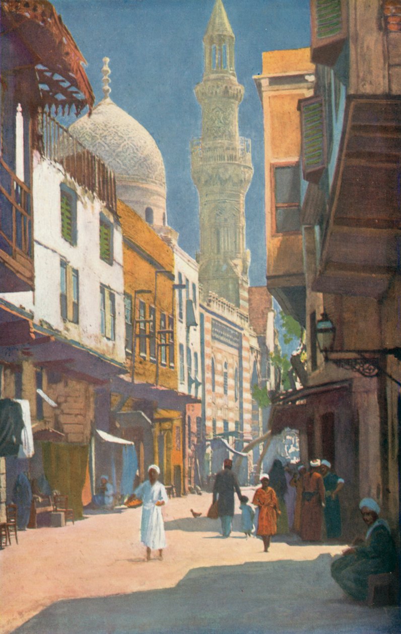 Een straat in Caïro, Egypte (kleurenfoto) door English Photographer