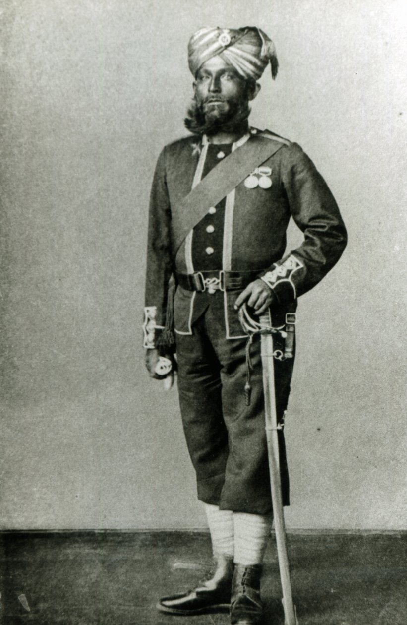 Bengaalse Infanterist, ca. 1900 door English Photographer