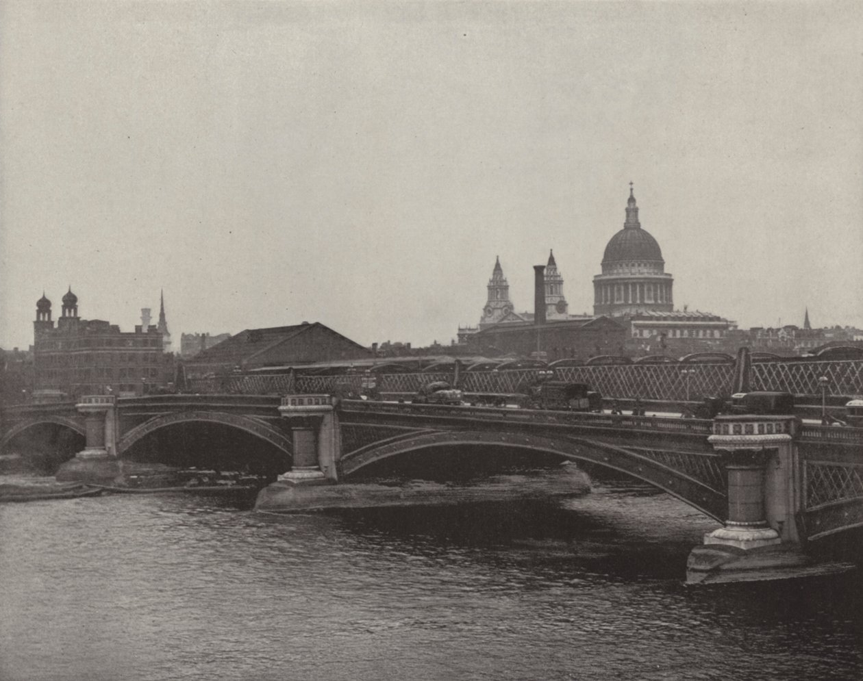 Blackfriars Bridge (zwart-wit foto) door English Photographer