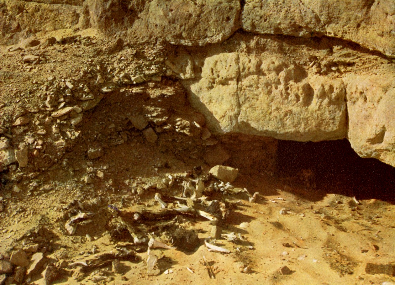 Ingang van een rotsgraf, Egypte door English Photographer