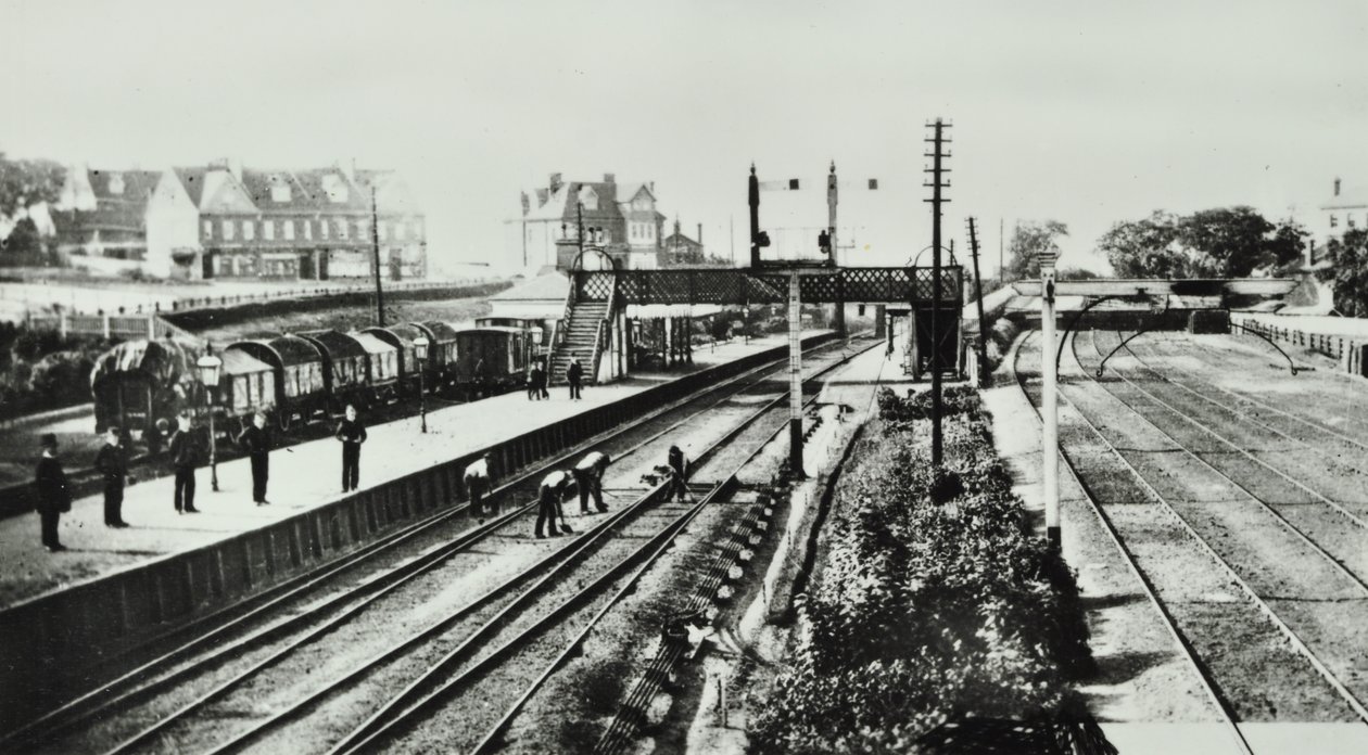 Grove Park Station: exterieur en perrons, 1888 door English Photographer