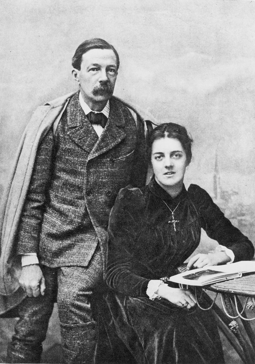 John Addington Symonds en zijn dochter, 1891 door English Photographer