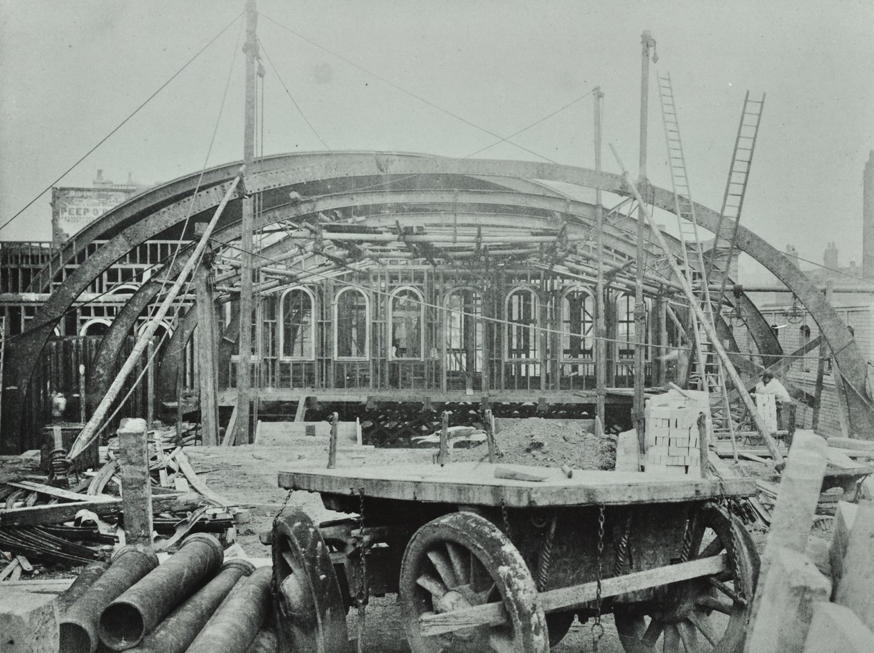 Kings Cross Station: bouwwerkzaamheden in uitvoering, 1862 door English Photographer