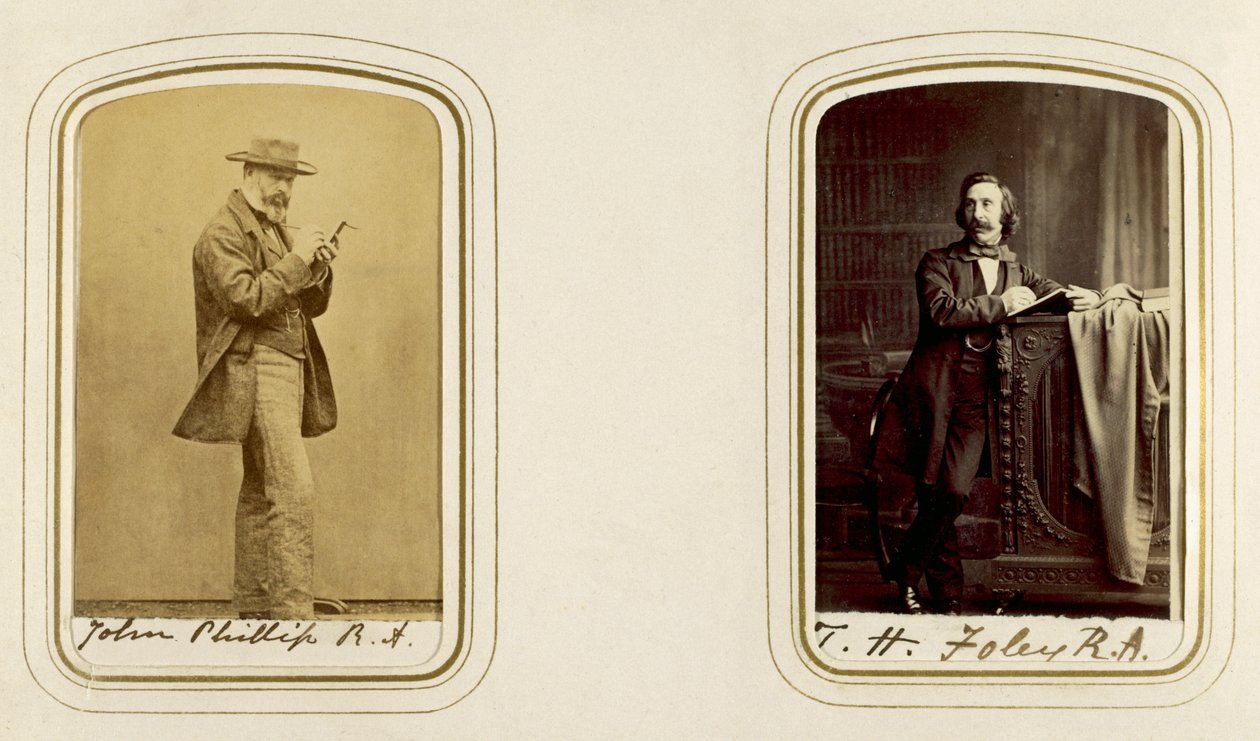 Portretten van John Phillip en John Henry Foley door English Photographer