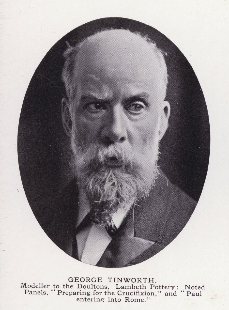Prominente Mannen van Londen: George Tinworth (zwart-wit foto) door English Photographer
