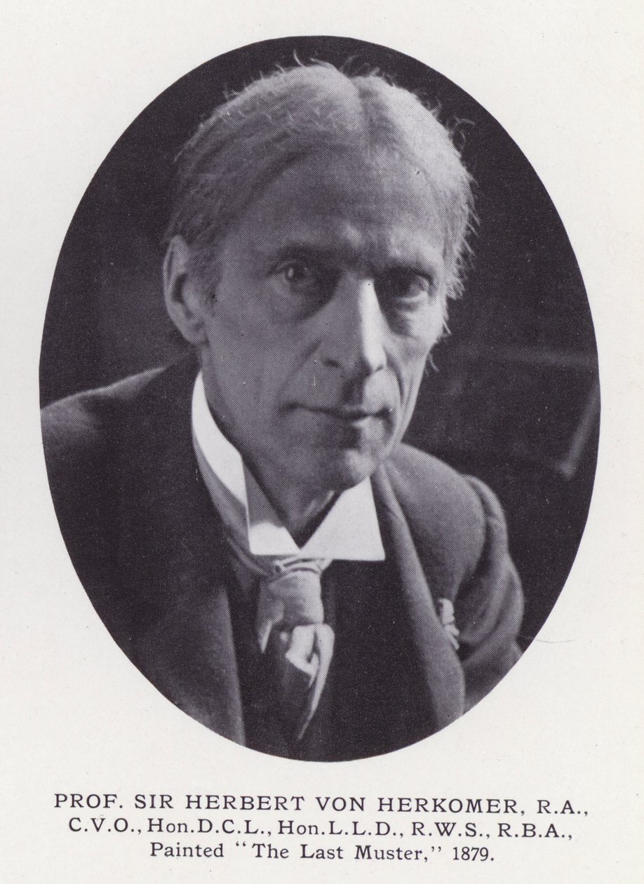 Prominente Mannen van Londen: Prof Sir Herbert Von Herkomer (zwart-wit foto) door English Photographer