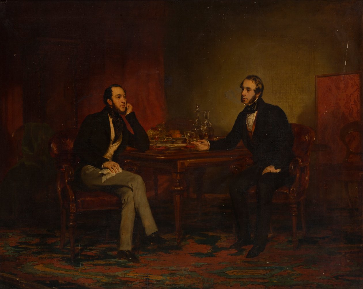 Een Gespreksonderwerp, ca. 1840 door English School