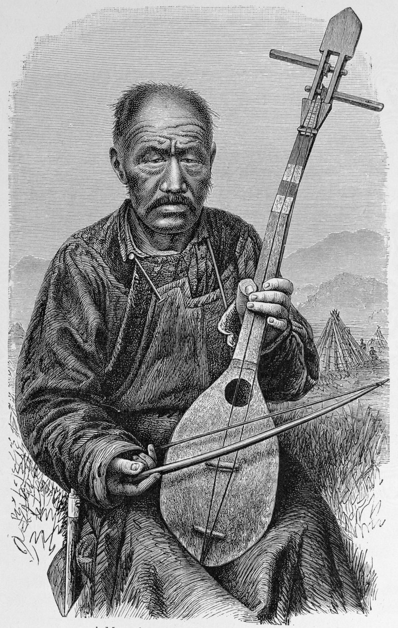 Een Mongoolse muzikant, uit 