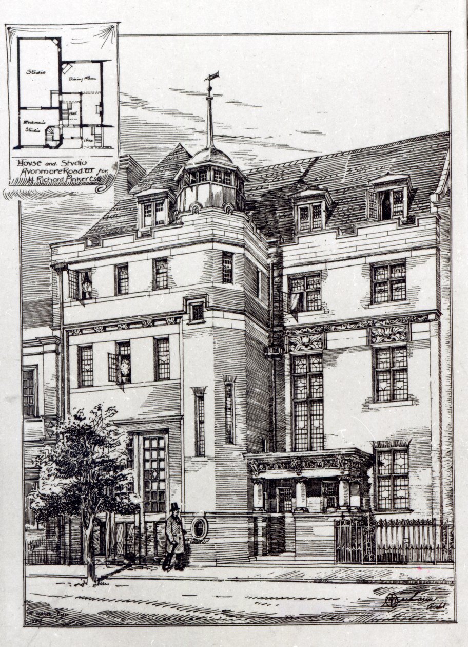 Een beeldhouwersatelier, 1892 door English School
