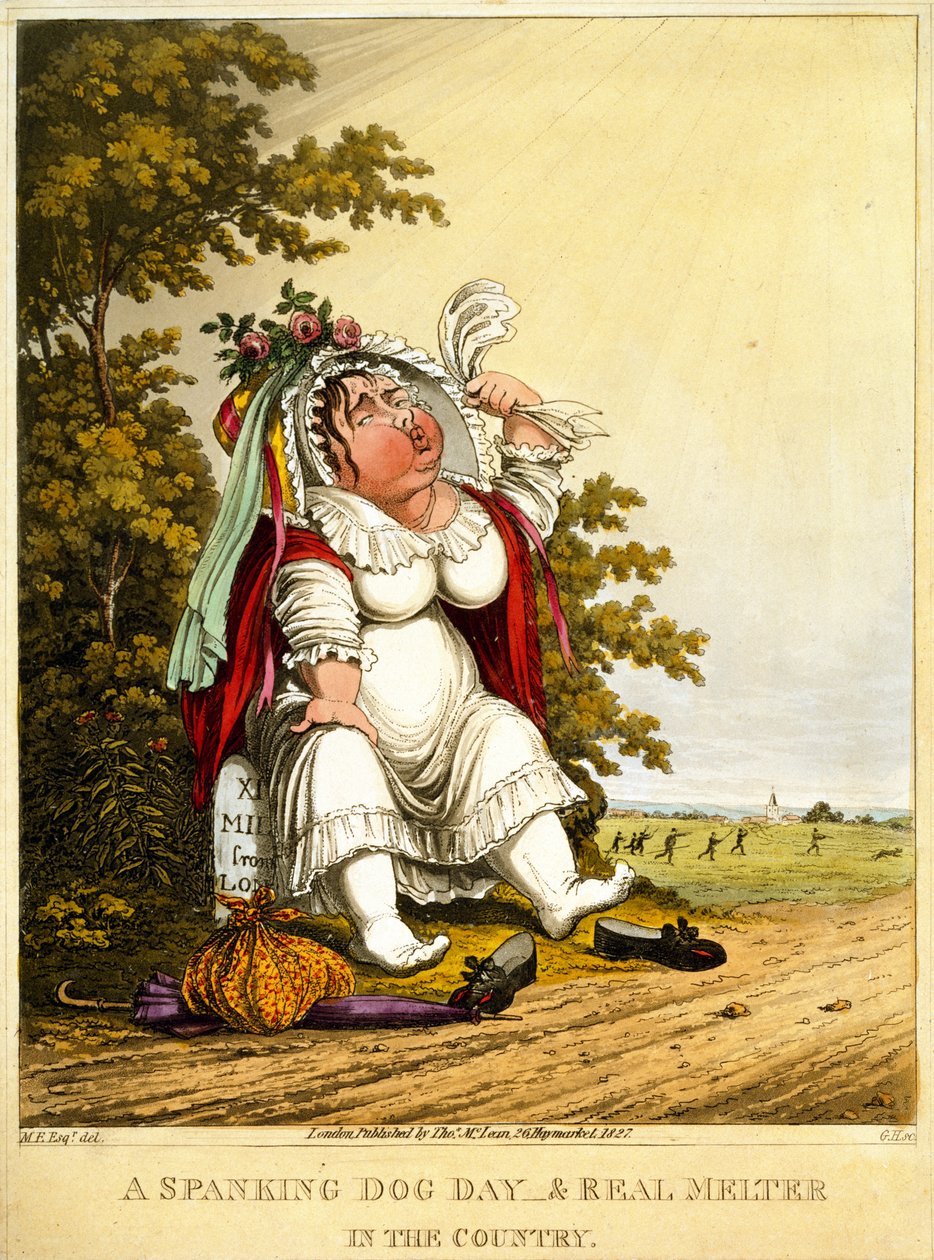 Een Honden Dag & Echte Smelter op het Platteland, gegraveerd door George Hunt, gepubliceerd door Thomas McLean, Londen, 1827 door English School