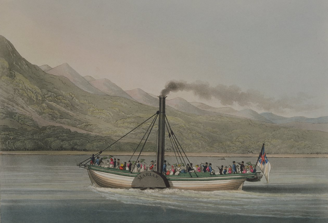 Een reis naar Loch Lomond, gegraveerd door G. Hunt, ca. 1830s door English School