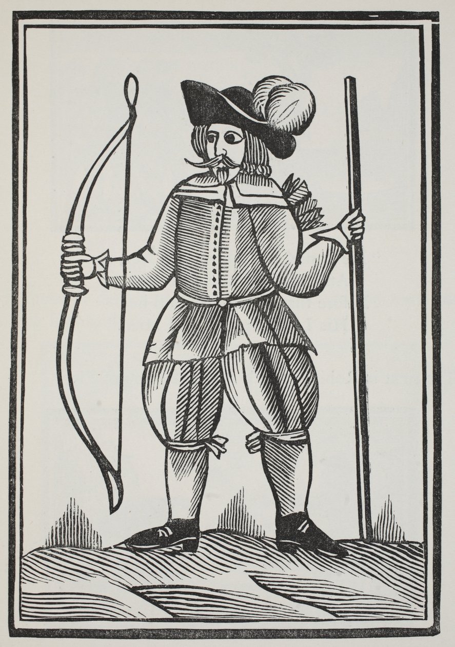 Een waar verhaal van Robin Hood, illustratie uit Chap-books van de achttiende eeuw door John Ashton, uitgegeven 1882 door English School