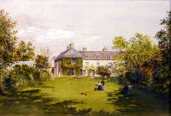 Een landhuis, ca. 1840 door English School