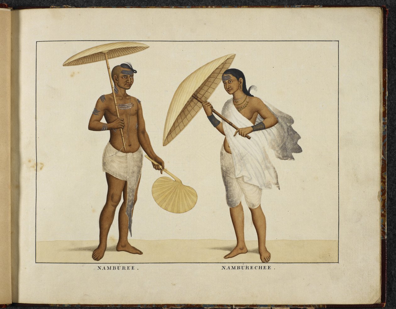 Twee Kerala Brahmanen, c.1828 door English School