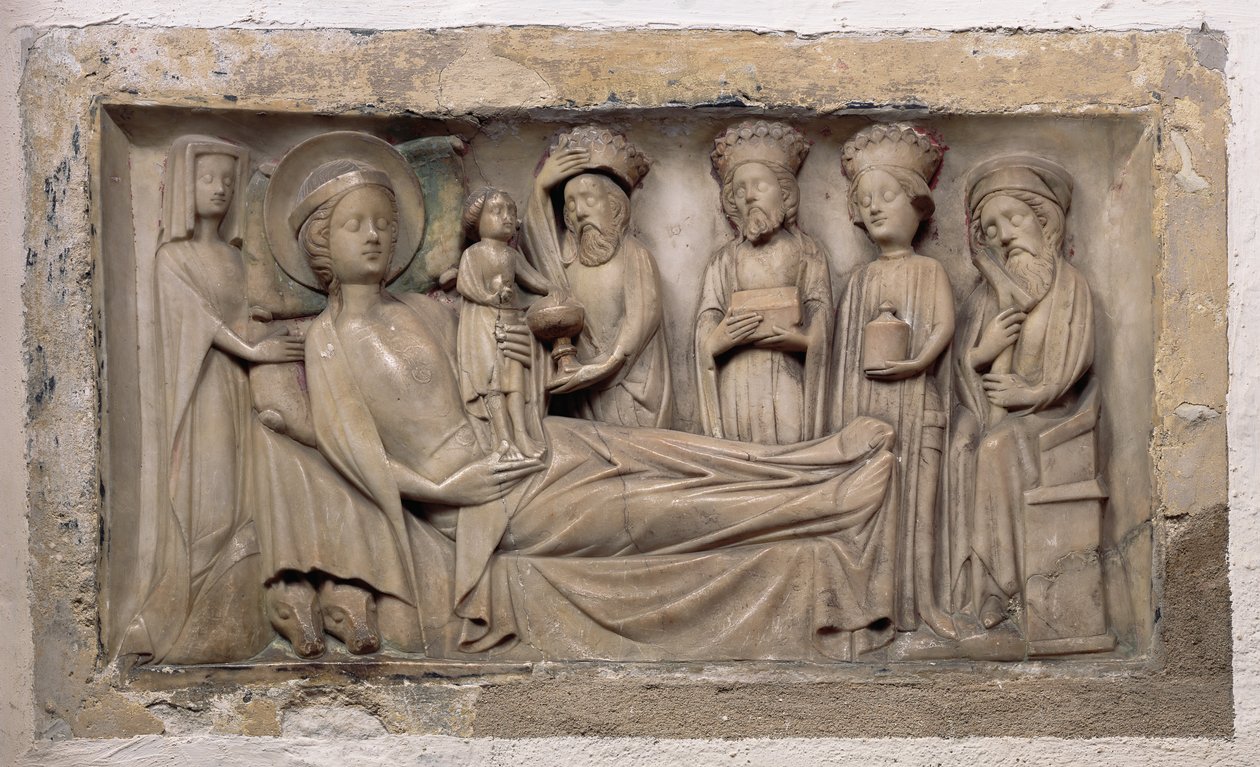 Aanbidding van de Wijzen, ca.1350 (albast) door English School