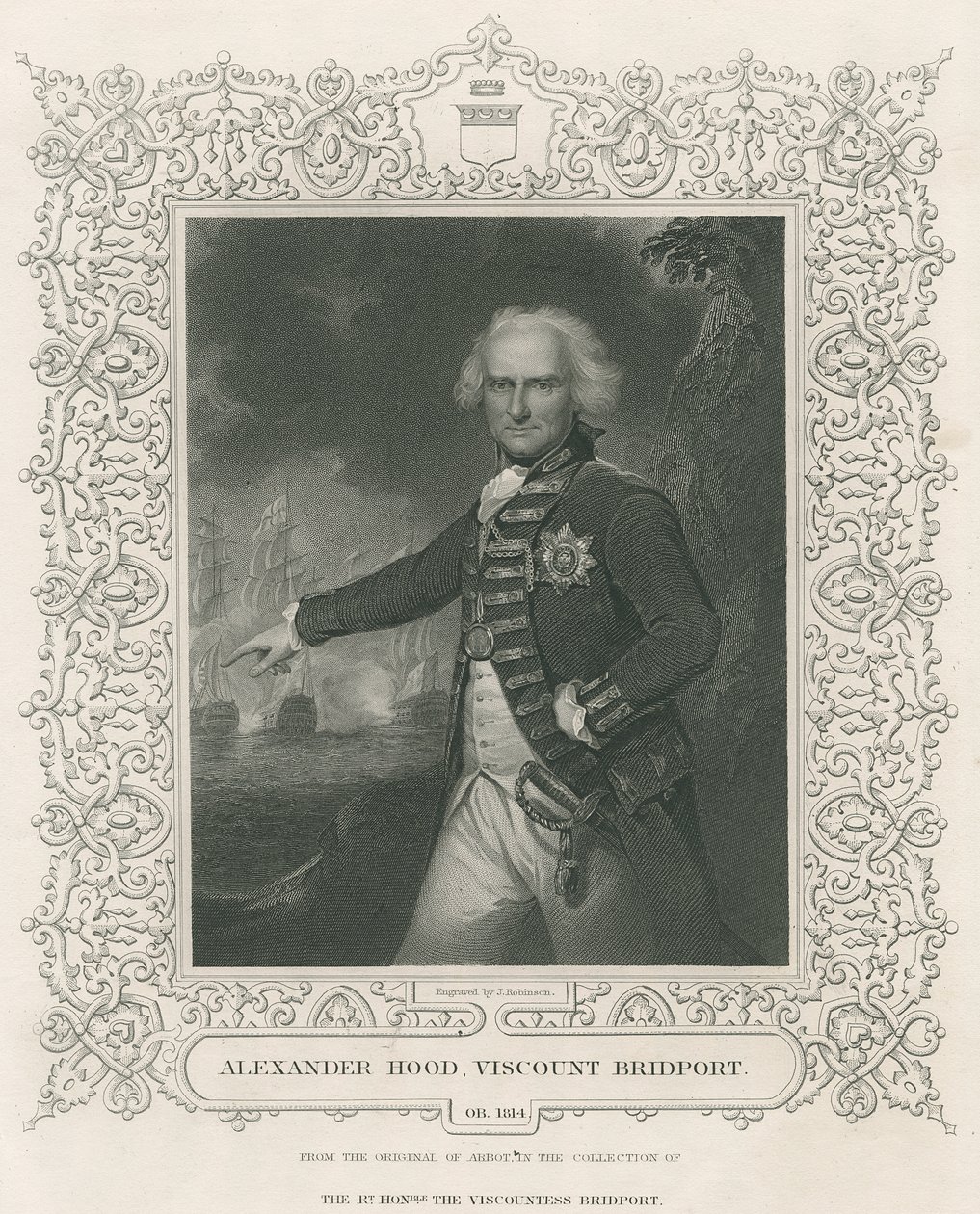 Alexander Hood, 1e burggraaf Bridport, illustratie uit 