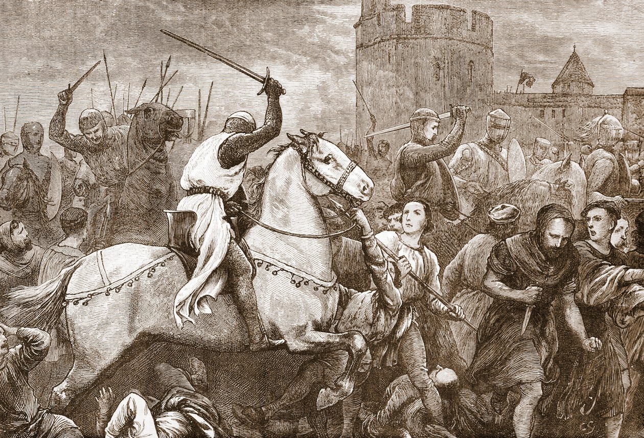 Een vroege pauselijke kruistocht tegen de Waldenzen, illustratie uit 