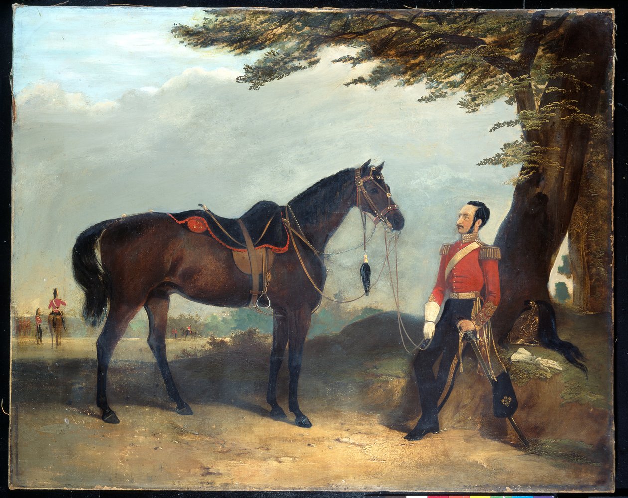 Een niet-geïdentificeerde officier van het 3e Regiment Dragoon Guards, c.1850 door English School