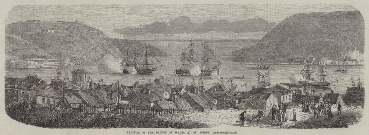 Aankomst van de Prins van Wales in St John