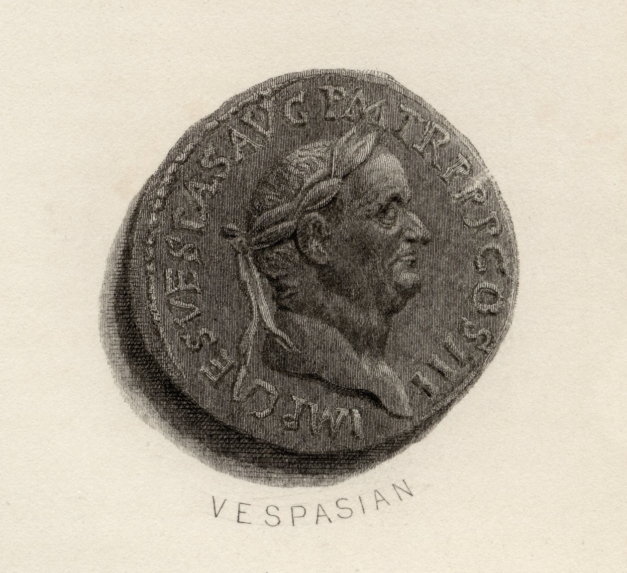 Aureus munt, uit het tijdperk van Vespasianus, Titus Flavius Vespasianus door English School
