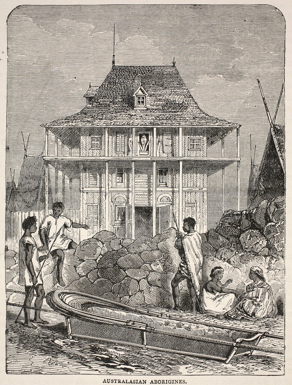 Australische Aboriginals door English School