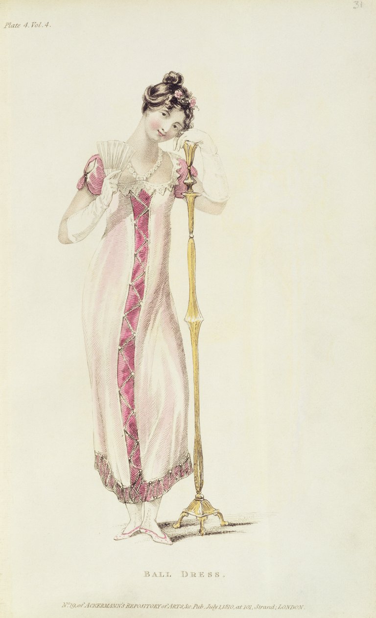 Baljurk, modeplaat uit Ackermanns Repository of Arts door English School