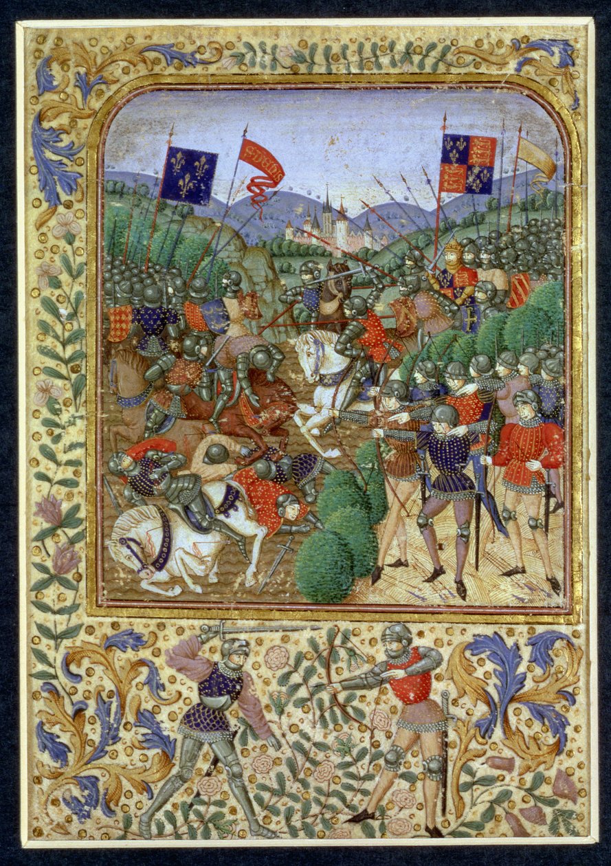 Slag bij Agincourt, 25 oktober 1415 door English School