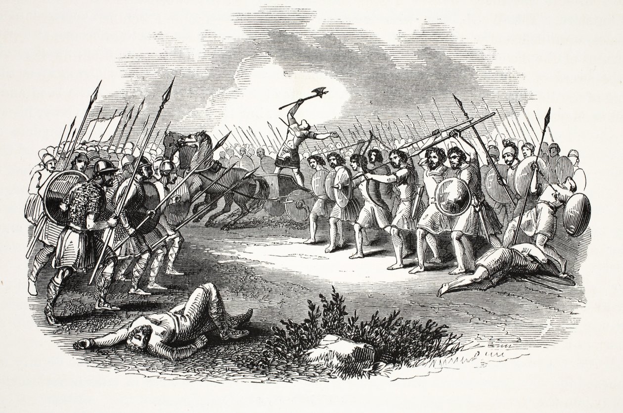 Slag bij Rhuddlan Marsh, 19e eeuw door English School