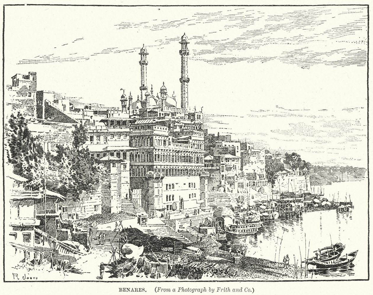 Benares (gravure) door English School