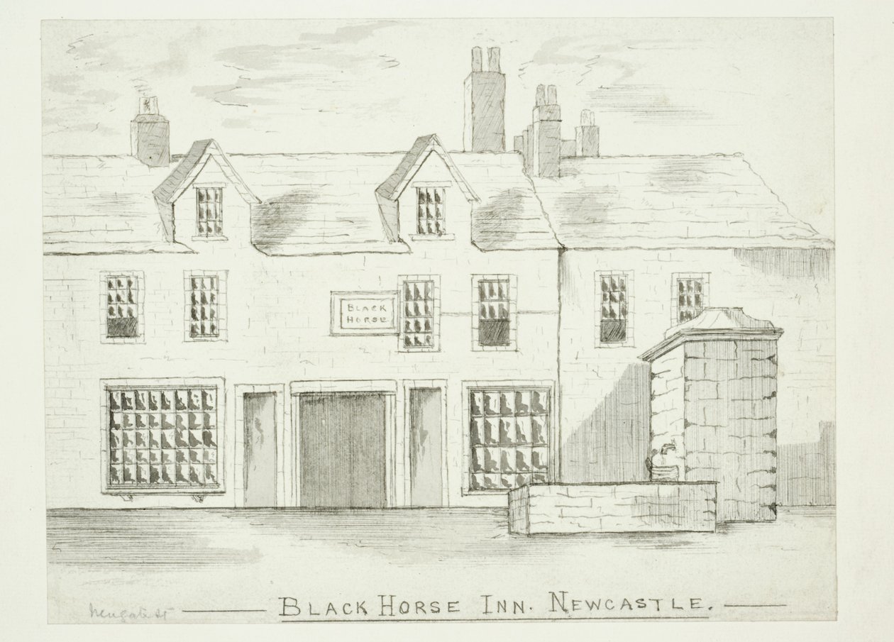 Black Horse Inn, Newcastle upon Tyne door English School