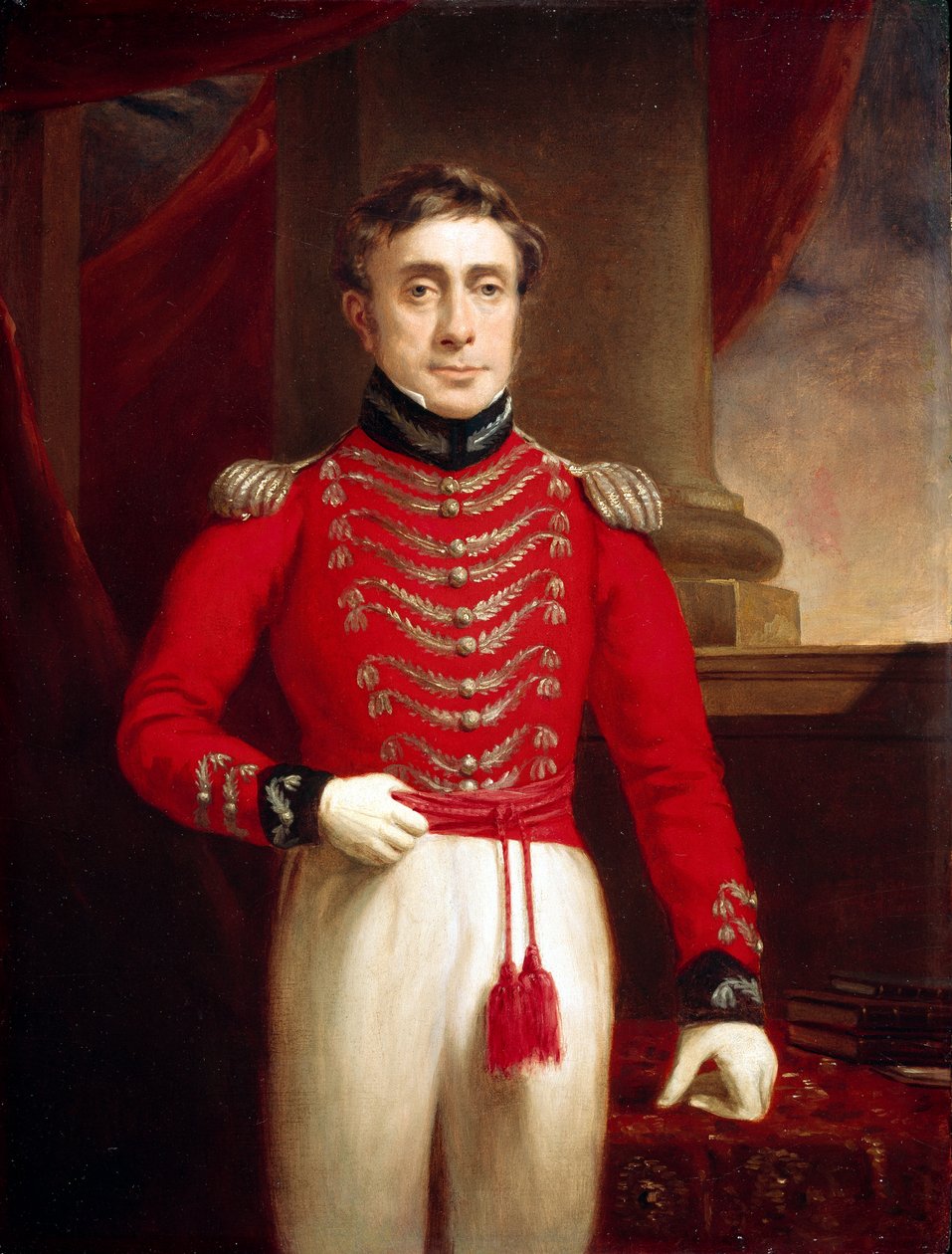 Kapitein David Leighton (1774-1860) 4e Regiment Inheemse Infanterie, ca.1804 door English School